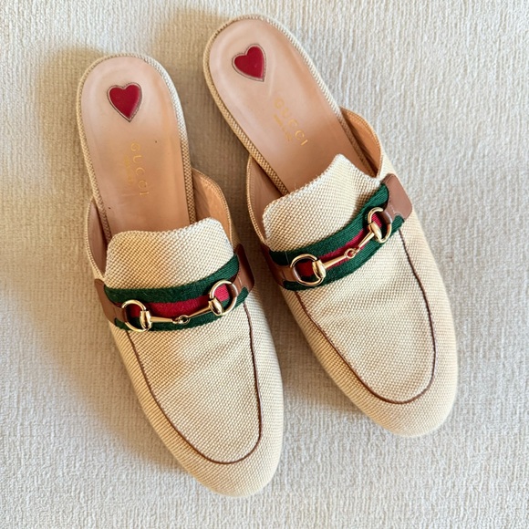 Gucci Princetown Canvas Mules Horsebit Size 40 - Picture 2 of 7
